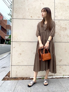 「GUILD PRIME（ギルドプライム）のアイテム」を使った、NATSUさん（レディース・165cm）の春コーディネート