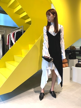 「JW Anderson（ジェイダブリューアンダーソン）のアイテム（スカート）」を使った、NATSUさん（レディース・165cm）の夏コーディネート