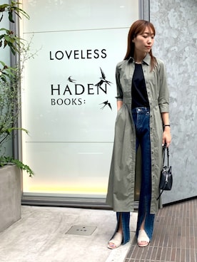 Loveless ラブレス レディース のワンピース ドレス グリーン カーキ 緑色系 コットン コーディネート セールアイテム Zozotown