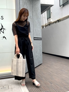 「UJOH（ウジョー）のアイテム」を使った、NATSUさん（レディース・165cm）の夏コーディネート