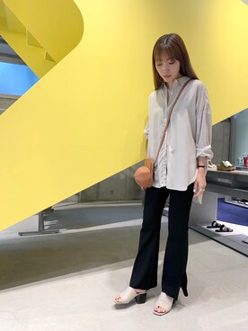 「JW Anderson（ジェイダブリューアンダーソン）のアイテム（バッグ）」を使った、NATSUさん（レディース・165cm）の夏コーディネート