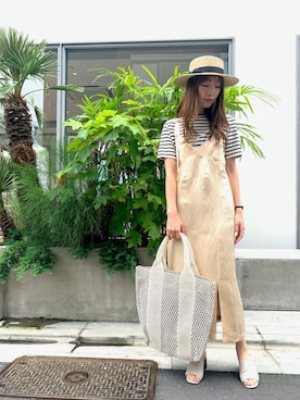 「YOHEI OHNO（ヨウヘイオオノ）のアイテム」を使った、NATSUさん（レディース・165cm）の夏コーディネート