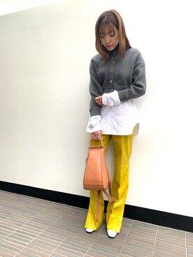 「JW Anderson（ジェイダブリューアンダーソン）のアイテム（バッグ）」を使った、NATSUさん（レディース・165cm）の秋コーディネート