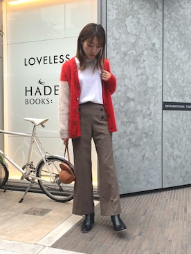 「JW Anderson（ジェイダブリューアンダーソン）のアイテム（バッグ）」を使った、NATSUさん（レディース・165cm）の秋コーディネート
