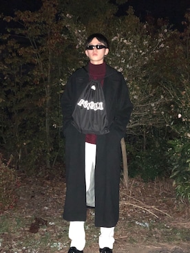 「Gosha Rubchinskiy（ゴーシャラブチンスキー）のアイテム（バッグ）」を使った、__shfwさん（メンズ・180cm）の冬コーディネート