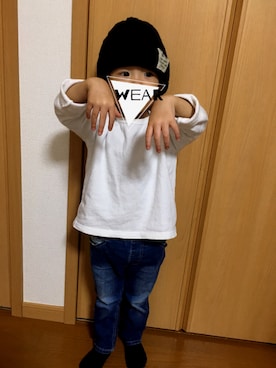 「wearhalloween2017」｜「アイテム（ニットキャップ/ビーニー）」を使った、Kenさん（キッズ・100cm）の秋コーディネート