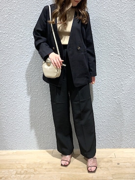 「クリアサンダル」｜「アイテム（その他アウター）」を使った、あゆさん（レディース・157cm）の春コーディネート