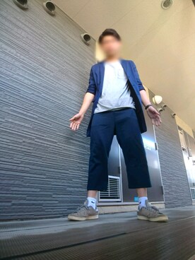 「アキコーデ」｜「アイテム（チェスターコート）」を使った、ひかりたさん（メンズ・179cm）の秋コーディネート