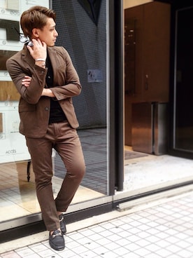 「NANO universe（ナノユニバース）のアイテム（セットアップ）」を使った、nano・universe 広島 STAFFさん（メンズ・171cm）の秋コーディネート
