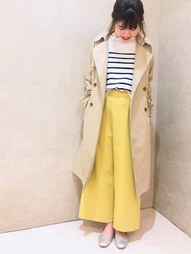 「Te chichi TERRASSE（テチチテラス）のアイテム（トレンチコート）」を使った、lukawaguchimaekawaさん（レディース・161cm）の冬コーディネート