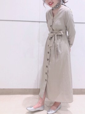 「Te chichi TERRASSE」｜「アイテム（ワンピース）」を使った、lukawaguchimaekawaさん（レディース・161cm）の冬コーディネート