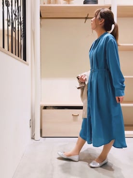 「Te chichi TERRASSE（テチチテラス）のアイテム（トレンチコート）」を使った、lukawaguchimaekawaさん（レディース・159cm）の春コーディネート
