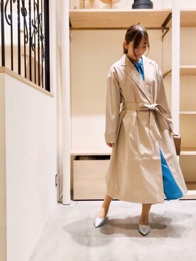 「Te chichi TERRASSE（テチチテラス）のアイテム（トレンチコート）」を使った、lukawaguchimaekawaさん（レディース・159cm）の春コーディネート