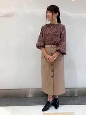「Te chichi（テチチ）のアイテム（ブーティ）」を使った、lukawaguchimaekawaさん（レディース・154cm）の秋コーディネート