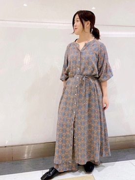 「ワンピース 柄のアイテム（その他、その他）」を使った、lukawaguchimaekawaさん（レディース）の春コーディネート