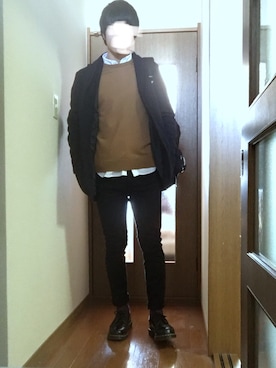 「SPADE（スペード）のアイテム（ジャケット/アウター）」を使った、まるまるさん（メンズ・170cm）の冬コーディネート