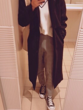 「DHOLIC（ディーホリック）のアイテム（その他アウター）」を使った、나오さん（レディース・158cm）の冬コーディネート