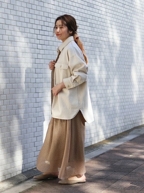 SLOBE IENA（スローブイエナ）の「LE DENIM Ecru CPOブルゾン