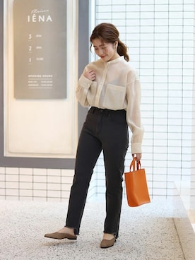 「スローブイエナ」｜「アイテム（その他シューズ）」を使った、hinakoさん（レディース・150cm）の春コーディネート