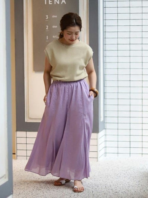 【ふじちゃんさま】イエナ コットンボイル ロングスカート G54 IENA（イエナ）の「コットンボイルスカート◇（スカート）」 - WEAR