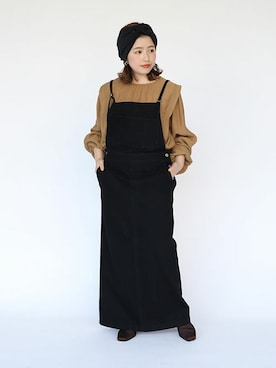 「スローブイエナ」｜「アイテム（ジャンパースカート）」を使った、hinakoさん（レディース・150cm）の夏コーディネート