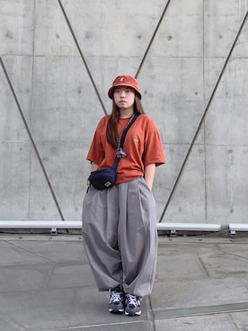 「993」｜「アイテム（帽子）」を使った、Wenさん（レディース・152cm）の春コーディネート