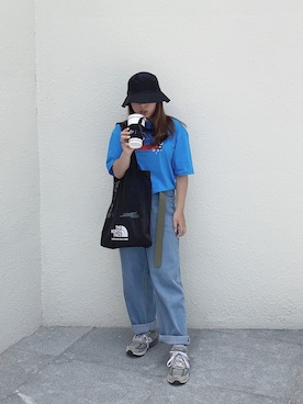 「丹寧」｜Wenさん（レディース・152cm）の夏コーディネート