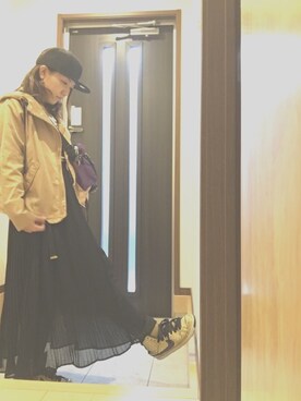 「NEW ERA（ニューエラ）のNEW ERA/ 59FIFTY（キャップ、ブルー系）」を使った、yuyuさん（レディース・153cm）の秋コーディネート