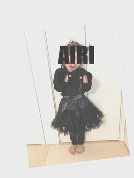 「Right-on KIDS（ライトオンキッズ）のアイテム（Tシャツ/カットソー、ブラック系）」を使った、yuyuさん（レディース・153cm）の秋コーディネート