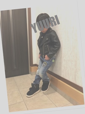 「GAP（ギャップ）のアイテム（ライダースジャケット）」を使った、yuyuさん（レディース・153cm）の秋コーディネート