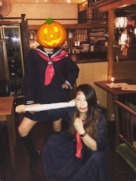 「メイクアップ」｜「アイテム（その他）」を使った、ちゃんまみさん（レディース・160cm）の秋コーディネート
