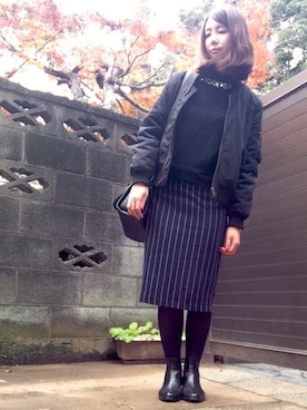 「Another Edition（アナザーエディション）のアイテム（アクセサリー）」を使った、ちゃんまみさん（レディース・158cm）の冬コーディネート