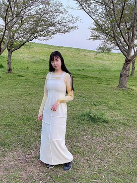 「HELK（ヘルク）のアイテム（ワンピース/ドレス）」を使った、ちゃんまみさん（レディース・163cm）の春コーディネート