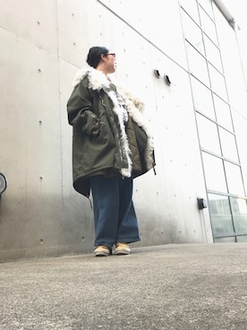 「BALENCIAGA」｜「アイテム（モッズコート）」を使った、yuiさん（レディース・160cm）の春コーディネート