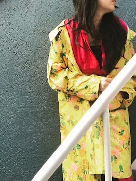 「DRIES VAN NOTEN（ドリスヴァンノッテン）のアイテム（トレンチコート）」を使った、yuiさん（レディース・160cm）の春コーディネート