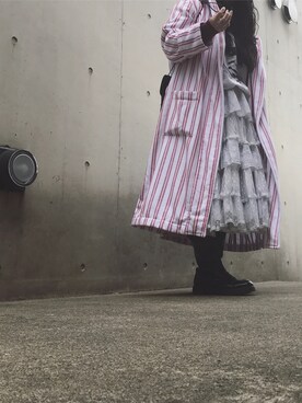 「BALENCIAGA（バレンシアガ）のアイテム（その他アウター）」を使った、yuiさん（レディース・160cm）の春コーディネート