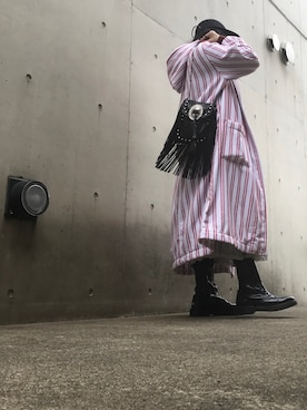 「BALENCIAGA（バレンシアガ）のアイテム（その他アウター）」を使った、yuiさん（レディース・160cm）の春コーディネート