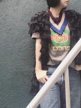 「DRIES VAN NOTEN（ドリスヴァンノッテン）のアイテム（その他アウター）」を使った、yuiさん（レディース・160cm）の春コーディネート