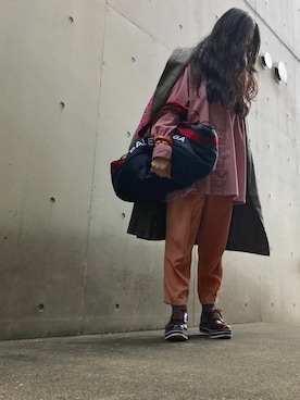 「DRIES VAN NOTEN（ドリスヴァンノッテン）のアイテム（チェスターコート）」を使った、yuiさん（レディース・160cm）の冬コーディネート