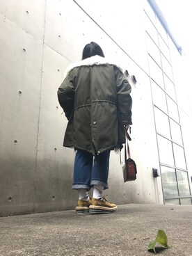 「vetements」｜「アイテム（モッズコート）」を使った、yuiさん（レディース・160cm）の冬コーディネート