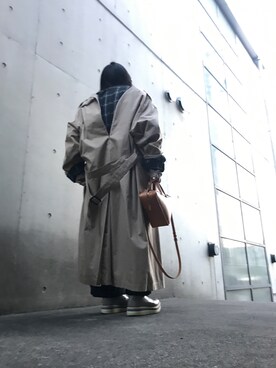「vetements」｜「アイテム（トレンチコート）」を使った、yuiさん（レディース・160cm）の春コーディネート