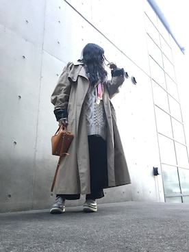 「vetements」｜「アイテム（トレンチコート）」を使った、yuiさん（レディース・160cm）の春コーディネート
