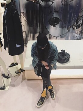 「PRADA（プラダ）のアイテム（その他シューズ）」を使った、yuiさん（レディース・160cm）の春コーディネート