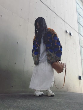 「DRIES VAN NOTEN（ドリスヴァンノッテン）のアイテム（ブルゾン）」を使った、yuiさん（レディース・160cm）の春コーディネート