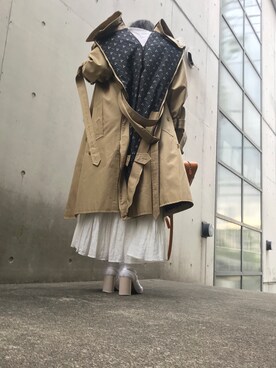 「vetements」｜「アイテム（チェスターコート）」を使った、yuiさん（レディース・160cm）の夏コーディネート