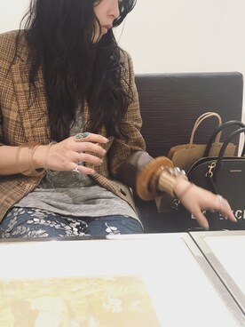 「DRIES VAN NOTEN（ドリスヴァンノッテン）のアイテム（テーラードジャケット）」を使った、yuiさん（レディース・160cm）の秋コーディネート