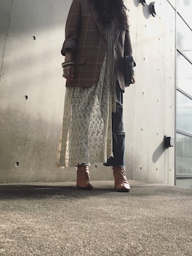 「DRIES VAN NOTEN（ドリスヴァンノッテン）のアイテム（テーラードジャケット）」を使った、yuiさん（レディース・160cm）の冬コーディネート