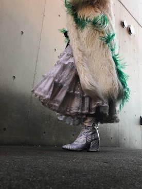 「DRIES VAN NOTEN（ドリスヴァンノッテン）のアイテム（その他アウター）」を使った、yuiさん（レディース・160cm）の冬コーディネート