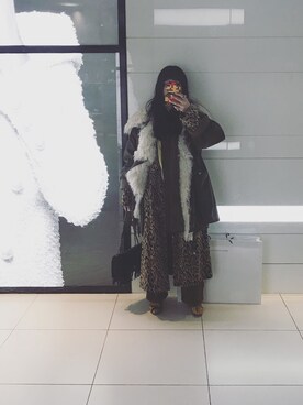 「BALENCIAGA」｜「アイテム（モッズコート）」を使った、yuiさん（レディース・160cm）の冬コーディネート