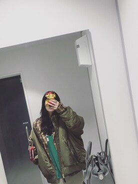 「vetements」｜「アイテム（MA-1）」を使った、yuiさん（レディース・160cm）の冬コーディネート
